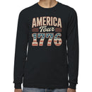 America Tour 1776 Vintage Patriotic Men's Long Sleeve