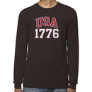 USA 1776 Distressed Vintage Men's Long Sleeve T-Shirt