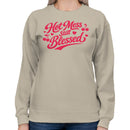 Hot Mess Still Blessed Cherry Hearts Women's Sweatshirt