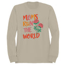 Moms Run The World Floral Women's Sweatshirt