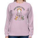 Mama Needs Coffee Cat Mom Art Women's Sweatshirt
