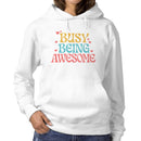 Busy Being Awesome Retro Motivational Women's Hoodie