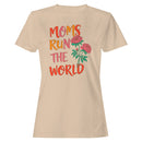 Moms Run The World Floral Women's T-shirt