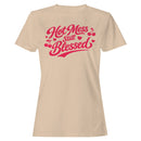 Hot Mess Still Blessed Cherry Hearts Women's T-shirt