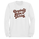 Chronically Online & Thriving Retro Women's Sweatshirt