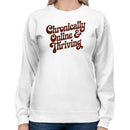 Chronically Online & Thriving Retro Women's Sweatshirt