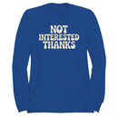 Not Interested Thanks Retro Typography Women's Sweatshirt