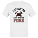 Firefighter Runs Into the Fire Men's T-shirt