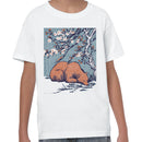Sleeping Bear Under Cherry Blossoms Youth T-shirt