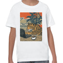 Leopard Working on Laptop with Coffee Youth T-shirt