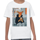 Deer Drinking Bubble Tea Urban Art Youth's T-shirt
