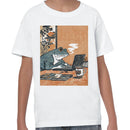 Ukiyo-e Frog Working on Laptop Youth T-shirt