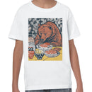 Bear Enjoying Salmon Sushi Youth T-shirt