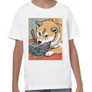 Shiba Inu Ramen Bowl Art Youth T-shirt