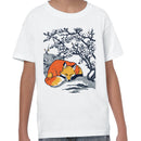 Sleeping Fox Under Cherry Blossoms Youth T-shirt