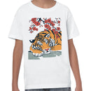 Resting Tiger & Cherry Blossoms Youth T-shirt