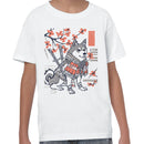 Samurai Shiba Inu Sakura Blossoms Youth T-shirt