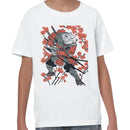 Samurai Panther Warrior Among Blossoms Youth T-shirt