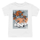 Sleeping Fox with Orange Flowers Art Youth T-shirt