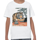 Tiger Writer Coffee & Laptop Youth T-shirt