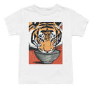 Tiger Drinking Ramen Bowl Illustration Youth's T-shirt