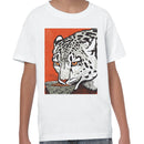 Vintage Leopard Drinking Art Print Youth T-shirt