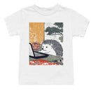 Hedgehog Laptop & Tea Ukiyo-e Art Youth's T-shirt