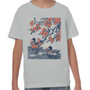 Cherry Blossoms and Ducks Vintage Art Youth's T-shirt