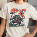 Samurai Toad Under Cherry Blossoms Women's T-shirt