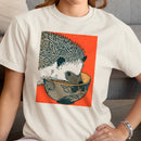 Hedgehog in Ramen Bowl Illustration Women's T-shirt