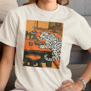 Leopard Japanese Tea Room Art Women's T-shirt
