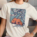 Sleeping Bear Under Cherry Blossoms Women's T-shirt
