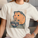 Ukiyo-e Hamster with Ramen Bowl Women's T-shirt
