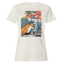 Fox at Laptop with Coffee Women's T-shirt
