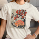Sleeping Fawn Under Cherry Blossoms Women's T-shirt