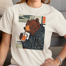 Retro Bear Iced Coffee Art Women's T-shirt