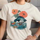 Duck Sushi Vintage Flowers Art Women's T-shirt