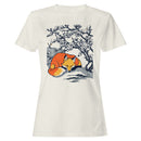 Sleeping Fox Under Cherry Blossoms Women's T-shirt