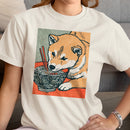 Shiba Inu Ramen Bowl Art Women's T-shirt