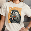 Otter Enjoying Ramen Noodles Women's T-shirt