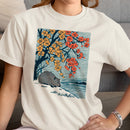 Capybara Under Cherry Blossom Tree Women's T-shirt