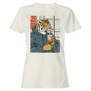 Tiger Hoodie Drinking Bubble Tea Women's T-shirt