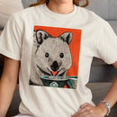 Quokka Eating Ramen Retro Art Women's T-shirt