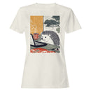 Ukiyo-e Hedgehog with Laptop & Tea Women's T-shirt