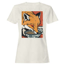 Kitsune Fox Eating Ramen Vintage Art Women's T-shirt
