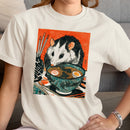 Ukiyo-e Rat Enjoying Ramen Art Women's T-shirt