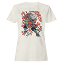 Samurai Panther Warrior Among Blossoms Women's T-shirt