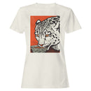 Vintage Leopard Drinking Art Print Women's T-shirt