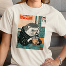 Bubble Tea Hedgehog Vintage Art Women's T-shirt