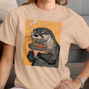 Otter Eating Ramen Noodles Women's T-shirt